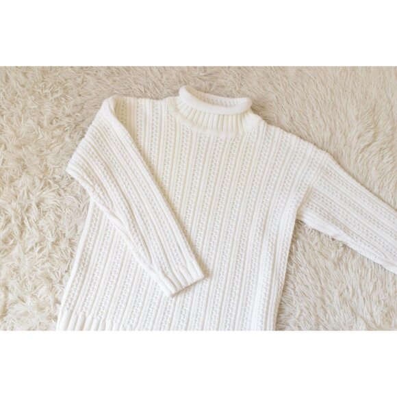 Vintage 90s High-neck Acrylic Snowflake  Sweater size M‎ - Picture 7 of 10